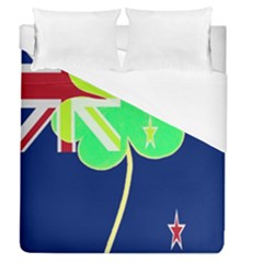 Irish Shamrock New Zealand Ireland Funny St. Patrick Flag Duvet Cover (Queen Size)