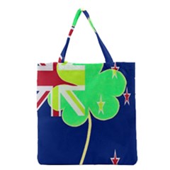 Irish Shamrock New Zealand Ireland Funny St Patrick Flag Grocery Tote Bag