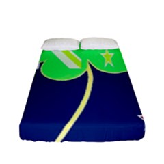 Irish Shamrock New Zealand Ireland Funny St Patrick Flag Fitted Sheet (Full/ Double Size)