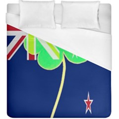 Irish Shamrock New Zealand Ireland Funny St Patrick Flag Duvet Cover (King Size)