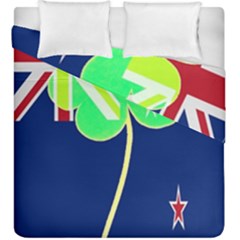 Irish Shamrock New Zealand Ireland Funny St Patrick Flag Duvet Cover Double Side (King Size)