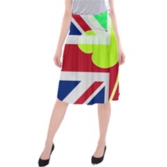 Irish British Shamrock United Kingdom Ireland Funny St  Patrick Flag Midi Beach Skirt by yoursparklingshop