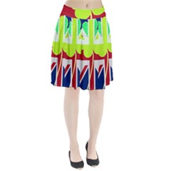 Irish British Shamrock United Kingdom Ireland Funny St  Patrick Flag Pleated Skirt by yoursparklingshop