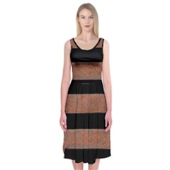 Stainless Rust Texture Background Midi Sleeveless Dress by Amaryn4rt