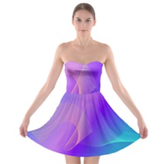 Vector Blend Screen Saver Colorful Strapless Bra Top Dress by Amaryn4rt