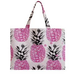 Lovely Pink Pineapple  Zipper Mini Tote Bag by Brittlevirginclothing