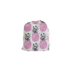 Lovely Pink Pineapple  Drawstring Pouches (xs)  by Brittlevirginclothing