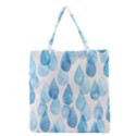 Cute blue rain drops Grocery Tote Bag View2