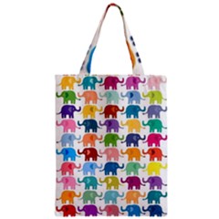 Lovely Colorful Mini Elephant Zipper Classic Tote Bag by Brittlevirginclothing