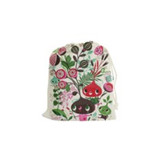 Cute Flower Cartoon  Characters  Drawstring Pouches (small) 