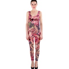 Beautiful Pink Roses  Onepiece Catsuit