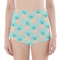 Cute Pineapple High-waisted Bikini Bottoms