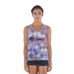 Blue Moroccan Mosaic Women s Sport Tank Top  by Brittlevirginclothing