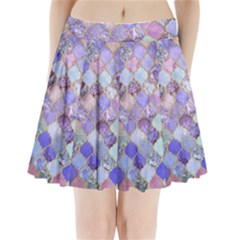 Blue Moroccan Mosaic Pleated Mini Skirt by Brittlevirginclothing