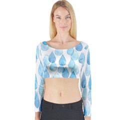 Rain Drops Long Sleeve Crop Top by Brittlevirginclothing