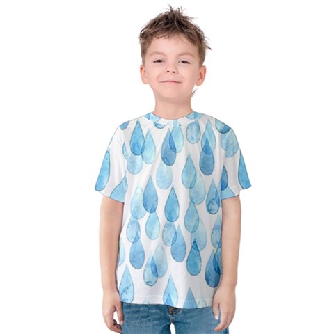 Rain Drops Kids  Cotton Tee by Brittlevirginclothing