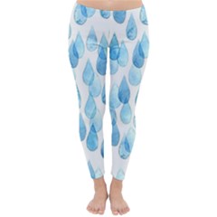 Rain Drops Classic Winter Leggings by Brittlevirginclothing