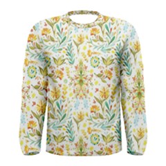 Pastel Flowers Men s Long Sleeve Tee