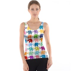 Colorful Small Elephants Tank Top by Brittlevirginclothing