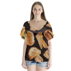 Delicious snacks Flutter Sleeve Top