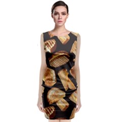 Delicious snacks Sleeveless Velvet Midi Dress