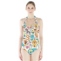 Cute cartoon animals Halter Swimsuit View1