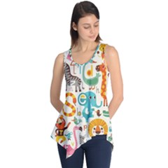 Cute Cartoon Animals Sleeveless Tunic by Brittlevirginclothing