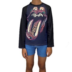 The Rolling Stones Glowing Kids  Long Sleeve Swimwear