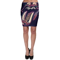 The Rolling Stones Glowing Bodycon Skirt by Brittlevirginclothing