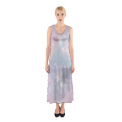 Pastel Colored Crystal Sleeveless Maxi Dress