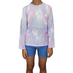 Pastel Colored Crystal Kids  Long Sleeve Swimwear by Brittlevirginclothing