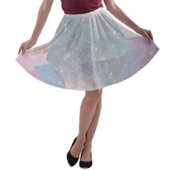 Pastel Colored Crystal A-line Skater Skirt