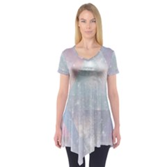 Pastel Colored Crystal Short Sleeve Tunic  by Brittlevirginclothing