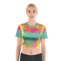 Paint Brush Cotton Crop Top by Brittlevirginclothing