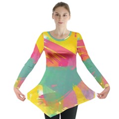 Paint Brush Long Sleeve Tunic  by Brittlevirginclothing