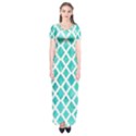 Blue mosaic Short Sleeve Maxi Dress View1