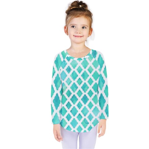 Blue Mosaic Kids  Long Sleeve Tee by Brittlevirginclothing