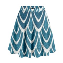 Blue Scale  High Waist Skirt by Brittlevirginclothing