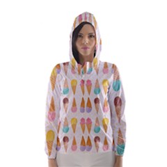 Cute Ice Cream Hooded Wind Breaker (women) by Brittlevirginclothing