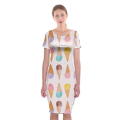 Cute Ice Cream Classic Short Sleeve Midi Dress by Brittlevirginclothing