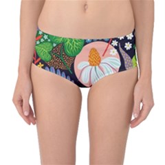 Japanese Inspired  Mid-waist Bikini Bottoms by Brittlevirginclothing