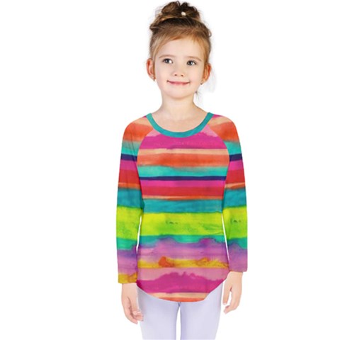Painted Wet  Paper Kids  Long Sleeve Tee by Brittlevirginclothing