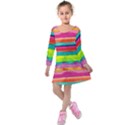 Painted wet  paper Kids  Long Sleeve Velvet Dress View1