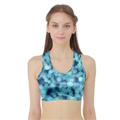 Blue Light  Sports Bra With Border by Brittlevirginclothing