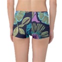 Dark colored lila flowers Reversible Bikini Bottoms View4