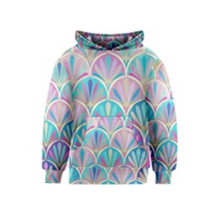 Colorful Lila Toned Mosaic Kids  Pullover Hoodie by Brittlevirginclothing