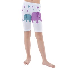 Elephant Love Kids  Mid Length Swim Shorts