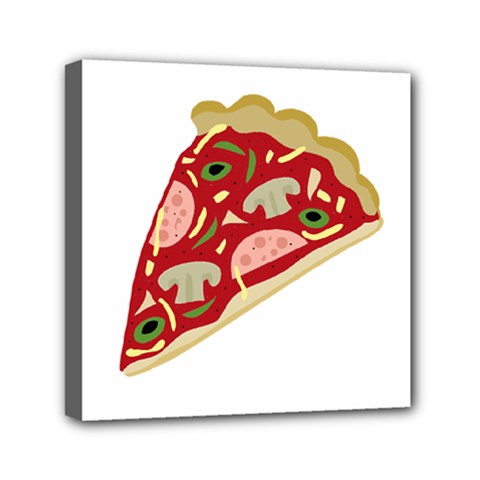 Pizza slice Mini Canvas 6  x 6 