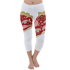 Pizza slice Capri Winter Leggings 