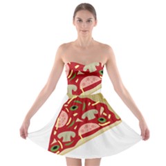 Pizza slice Strapless Bra Top Dress